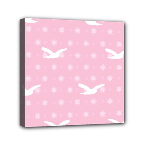 Wallpaper Same Palette Pink Star Bird Animals Mini Canvas 6  X 6 