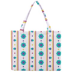 Beans Flower Floral Blue Mini Tote Bag