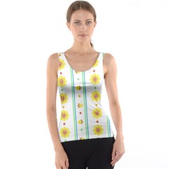Beans Flower Floral Yellow Tank Top by Alisyart