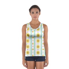 Beans Flower Floral Yellow Women s Sport Tank Top  by Alisyart