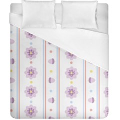 Beans Flower Floral Purple Duvet Cover (california King Size) by Alisyart