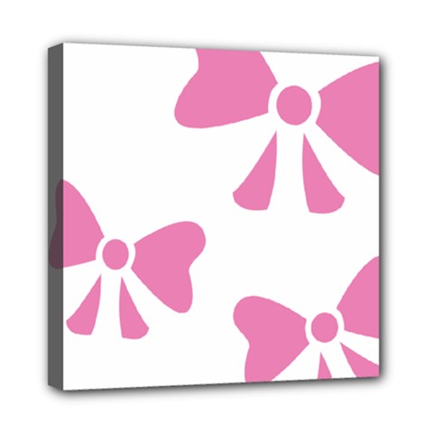 Bow Ties Pink Mini Canvas 8  X 8 