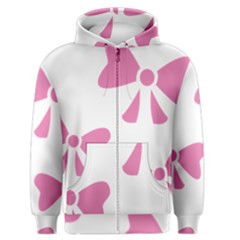 Bow Ties Pink Men s Zipper Hoodie by Alisyart