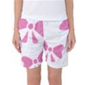 Bow Ties Pink Women s Basketball Shorts View1