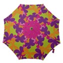 Butterfly Animals Rainbow Color Purple Pink Green Yellow Hook Handle Umbrellas (Large) View1