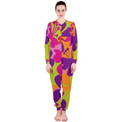 Butterfly Animals Rainbow Color Purple Pink Green Yellow Onepiece Jumpsuit (ladies) 