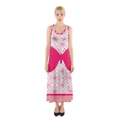 Butterfly Animals Pink Plaid Triangle Circle Flower Sleeveless Maxi Dress