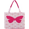 Butterfly Animals Pink Plaid Triangle Circle Flower Mini Tote Bag View1