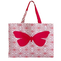 Butterfly Animals Pink Plaid Triangle Circle Flower Zipper Mini Tote Bag by Alisyart