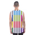 Color Bars Rainbow Green Blue Grey Red Pink Orange Yellow White Line Vertical Men s Basketball Tank Top View2