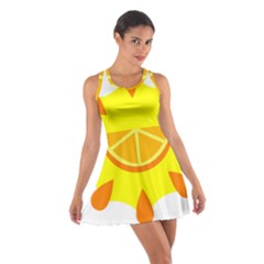 Citrus Cutie Request Orange Limes Yellow Cotton Racerback Dress