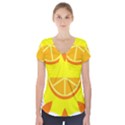 Citrus Cutie Request Orange Limes Yellow Short Sleeve Front Detail Top View1