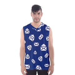 Envelope Letter Sand Blue White Masage Men s Basketball Tank Top by Alisyart