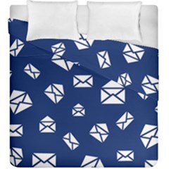Envelope Letter Sand Blue White Masage Duvet Cover Double Side (king Size)