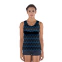 Colored Line Light Triangle Plaid Blue Black Women s Sport Tank Top  View1