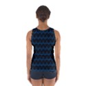 Colored Line Light Triangle Plaid Blue Black Women s Sport Tank Top  View2