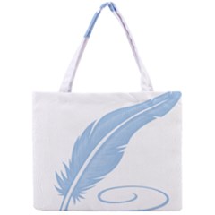 Feather Pen Blue Light Mini Tote Bag by Alisyart