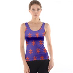 Flower Floral Different Colours Purple Orange Tank Top by Alisyart