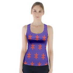 Flower Floral Different Colours Purple Orange Racer Back Sports Top by Alisyart