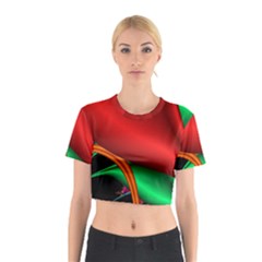 Fractal Construction Cotton Crop Top by Simbadda