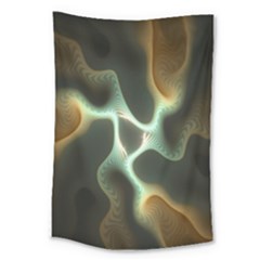 Colorful Fractal Background Large Tapestry by Simbadda