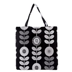 Floral Pattern Seamless Background Grocery Tote Bag