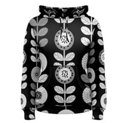 Floral Pattern Seamless Background Women s Pullover Hoodie