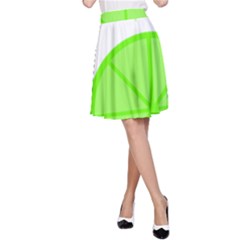 Fruit Lime Green A-line Skirt