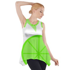 Fruit Lime Green Side Drop Tank Tunic