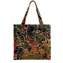 Floral Pattern Background Zipper Grocery Tote Bag View2