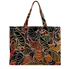 Floral Pattern Background Zipper Mini Tote Bag by Simbadda