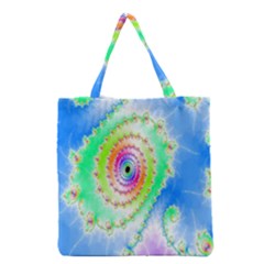 Decorative Fractal Spiral Grocery Tote Bag