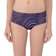 Abstract Colorful Spheres Mid-waist Bikini Bottoms