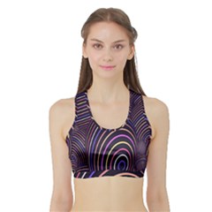 Abstract Colorful Spheres Sports Bra With Border by Simbadda