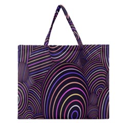 Abstract Colorful Spheres Zipper Large Tote Bag by Simbadda