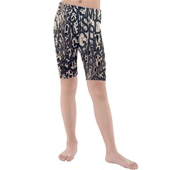 Wallpaper Texture Pattern Design Ornate Abstract Kids  Mid Length Swim Shorts by Simbadda