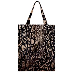 Wallpaper Texture Pattern Design Ornate Abstract Zipper Classic Tote Bag by Simbadda