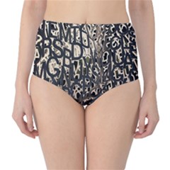 Wallpaper Texture Pattern Design Ornate Abstract High-waist Bikini Bottoms by Simbadda