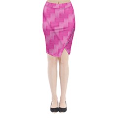 Pink Pattern Midi Wrap Pencil Skirt by Valentinaart