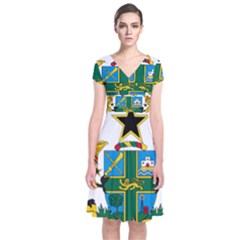 Coat Of Arms Of Ghana Short Sleeve Front Wrap Dress by abbeyz71