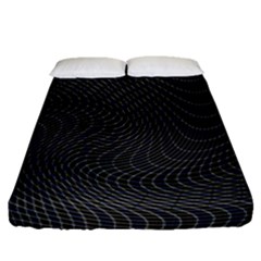 Distorted Net Pattern Fitted Sheet (queen Size) by Simbadda