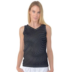 Distorted Net Pattern Women s Basketball Tank Top by Simbadda