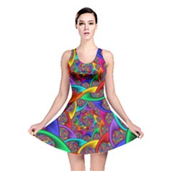 Color Spiral Reversible Skater Dress by Simbadda