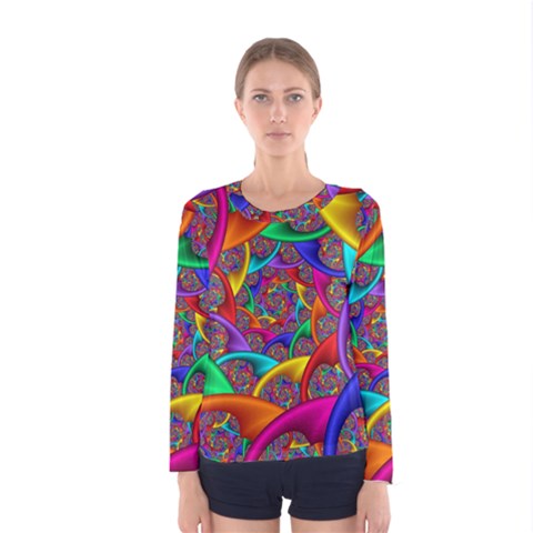 Color Spiral Women s Long Sleeve Tee by Simbadda