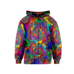 Color Spiral Kids  Zipper Hoodie by Simbadda