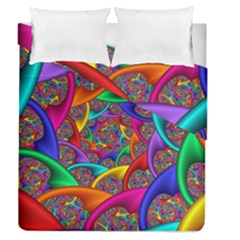 Color Spiral Duvet Cover Double Side (queen Size) by Simbadda