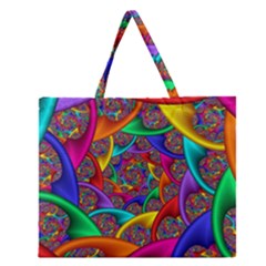 Color Spiral Zipper Large Tote Bag by Simbadda