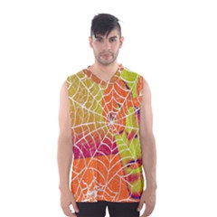 Orange Guy Spider Web Men s Basketball Tank Top