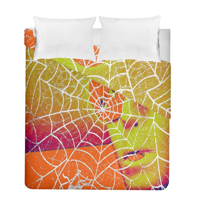 Orange Guy Spider Web Duvet Cover Double Side (Full/ Double Size)