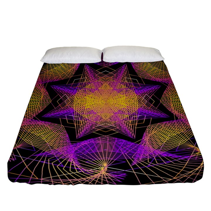 Pattern Design Geometric Decoration Fitted Sheet (Queen Size)